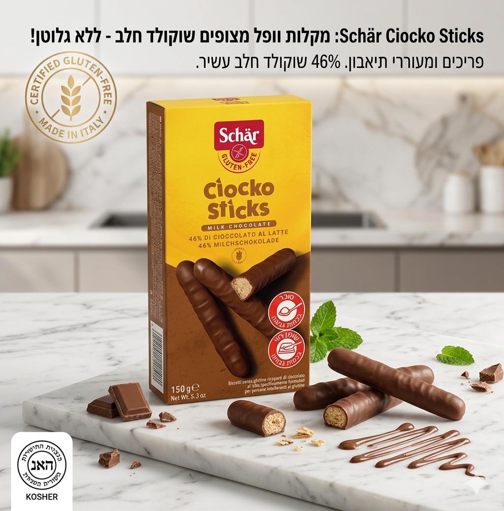 Ciocko Sticks - שוקו סטיקס ללא גלוטן | Schar