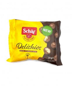 Delishios – חטיף כדורים מצופים שוקולד חלב ללא גלוטן | Schar