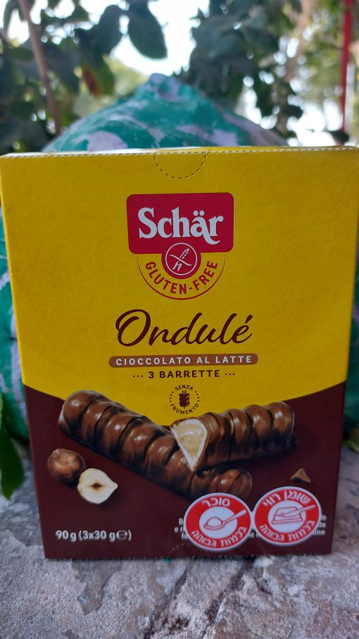 וופל ללא גלוטן במילוי קרם אגוזי לוז בציפוי שוקולד חלב ללא גלוטן(קינדר) | Schar