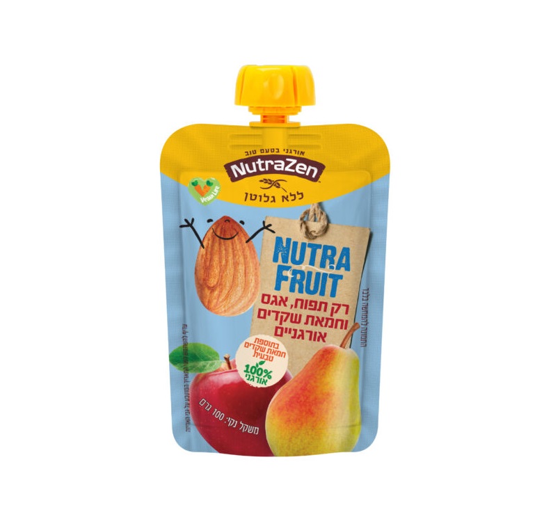 מחית אורגנית תפוחי עץ, בננה ושקדים ללא גלוטן | NutraZen