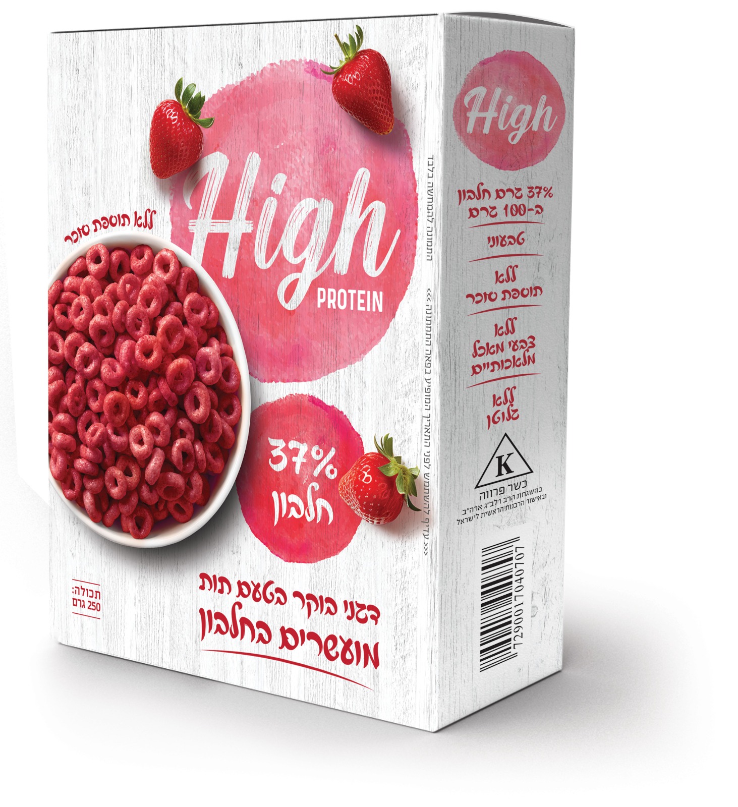 דגני בוקר בטעם תות ללא גלוטן|HIGH PROTEIN