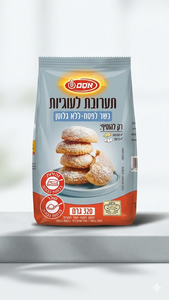 תערובת לעוגיות ללא גלוטן(כשל"פ) | אסם