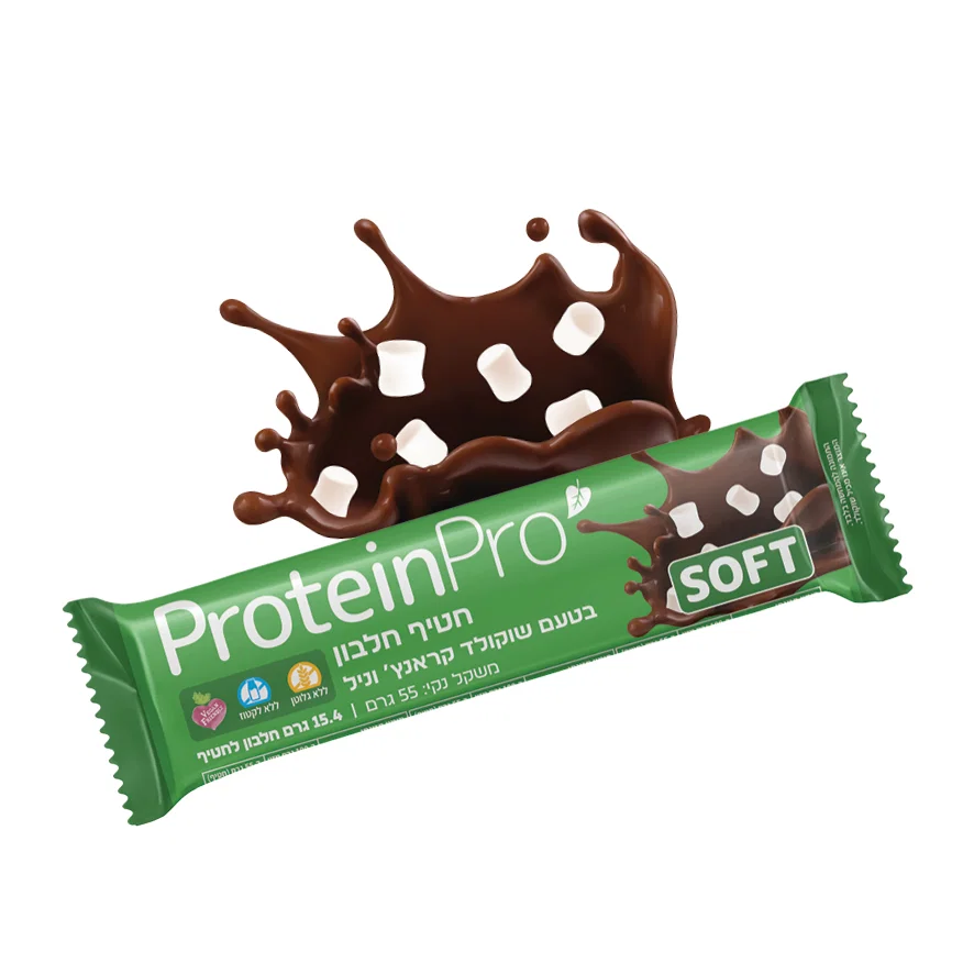 חטיף חלבון בטעם שוקולד קראנץ' וניל ללא גלוטן | ProteinPro