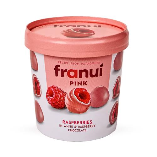 פטל מוקפא מצופה בשוקולד לבן ושוקולד לבן עם פטל ללא גלוטן | Franui