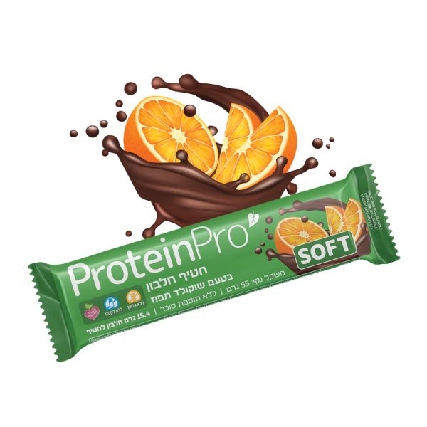 חטיף חלבון בטעם שוקולד תפוז ללא גלוטן| Protein Pro