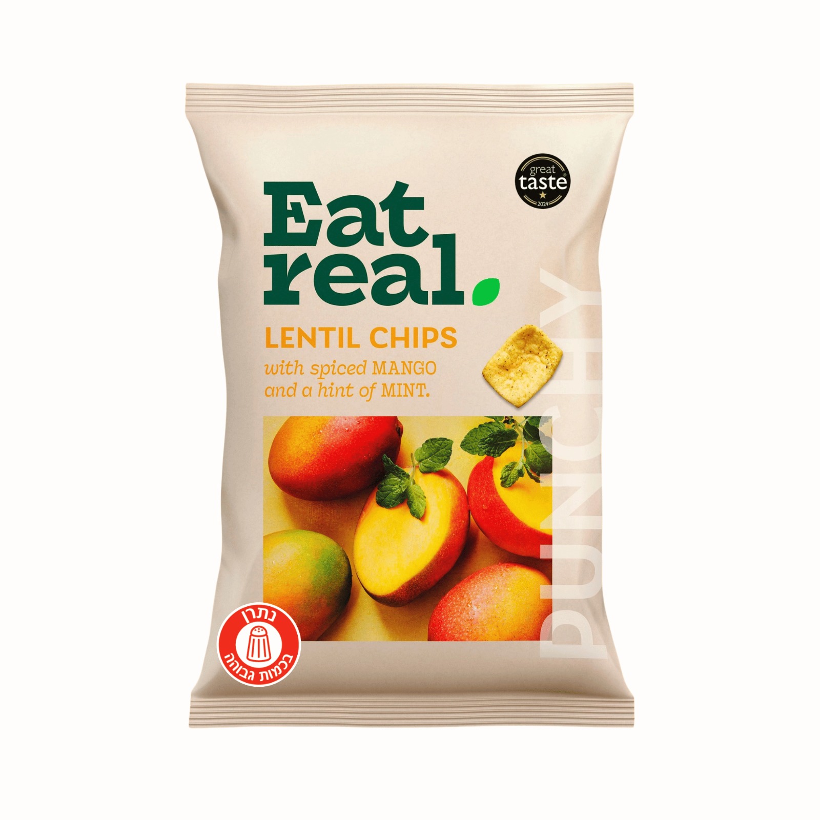 צ'יפס ע"ב עדשים בטעם מנגו ונענע ללא גלוטן|EAT REAL