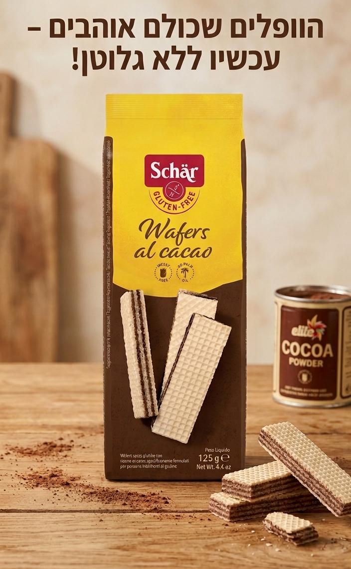 וואפל במילוי קרם קקאו ללא גלוטן | Schar