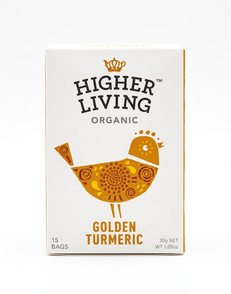 חליטת תה כורכום אורגני ללא גלוטן|HIGHER LIVING
